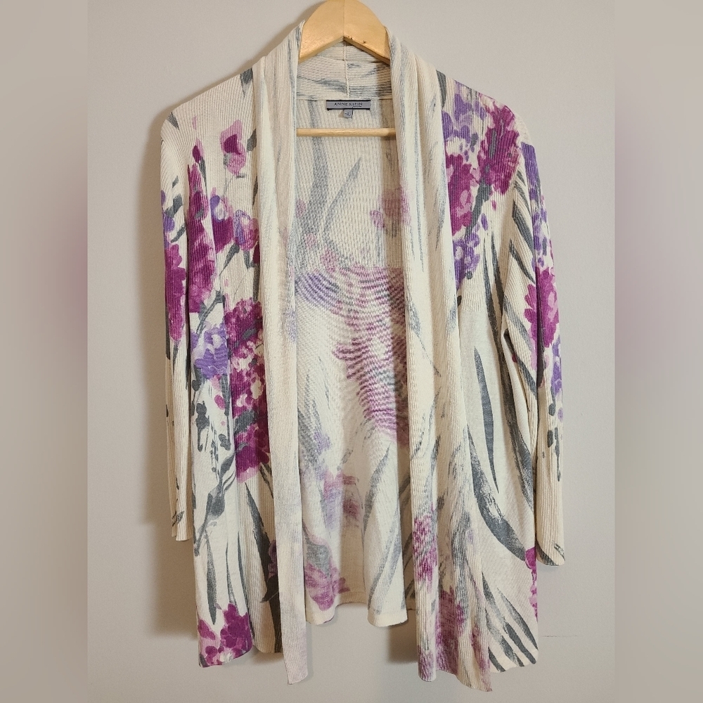 Anne Klein silk knit cardigan